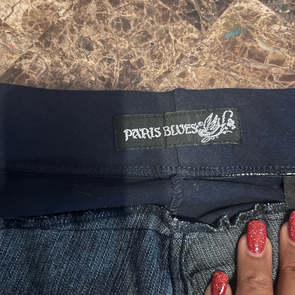 Paris Blues Maternity Flare Jeans Size XL Dark Indigo Wash - Picture 5 of 10